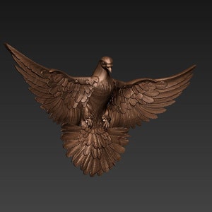 Dove digitaal bestand voor CNC, 3D STL-bestand, graveur, Artcam, hout, wanddecoratie, Cut3d, Dove