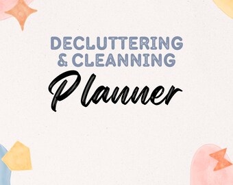 Decluttering & Cleaning Planner Declutter Planner, Declutter Checklist, Cleaning Schedule, Cleaning Checklist, Declutter Challenge