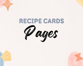Digital Recipe Book, Good Notes Recipe Cards, Digital Cookbook, Recipe Journal, iPad Recipe Book Template, Food Journal, Recipe Planner