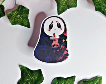 Leuke no face boba sticker / studio ghibli