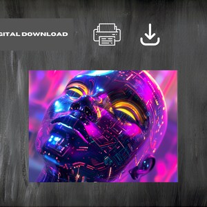 AI Love - Kleurrijke Wall Art - Digitale Download - Afdrukbare Wall Art