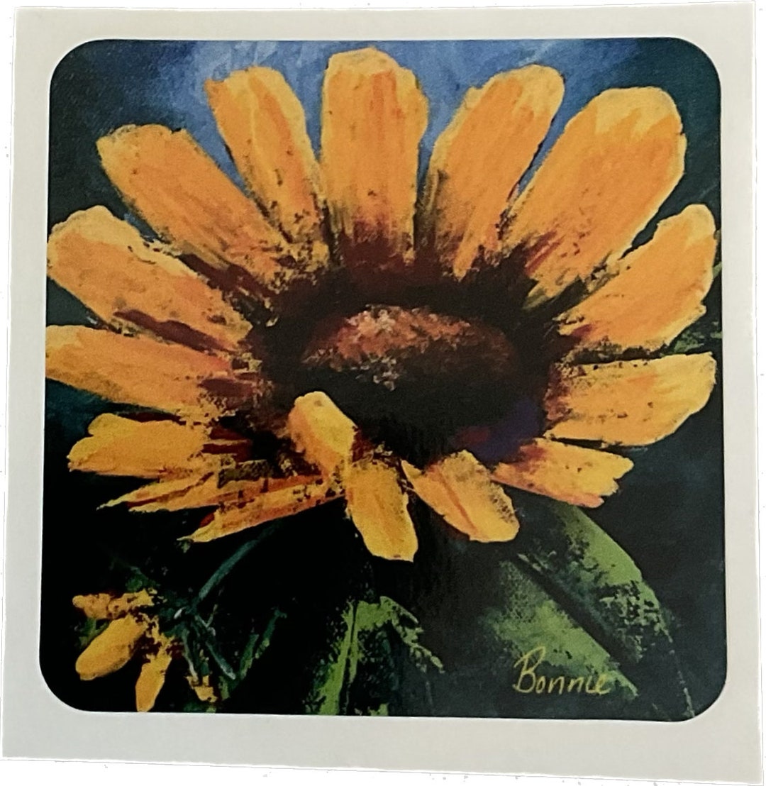 Sunflower Vinyl Sticker - Etsy