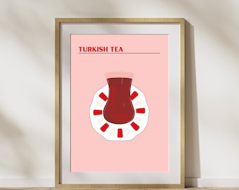 Turkish Tea Digital Print - Cultural Wall Art - Printable Poster - Instant Download