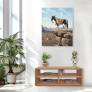 Acrylprint geïnspireerd op paard, Native American (Franse schoenplaatjes hangend) afbeelding 2