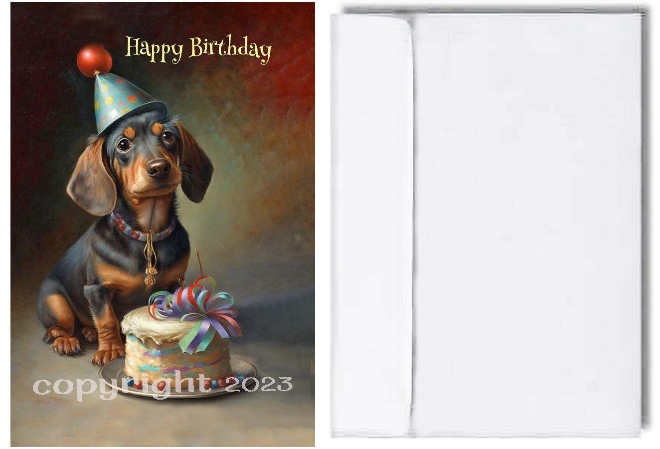 Dachshund Dog Happy Birthday Card - Etsy