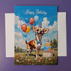 Chihuahua Happy Birthday Card
