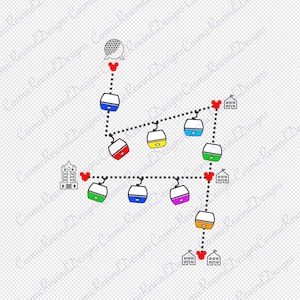 Skyliner Map PNG: Transparent Background (Digital Download)