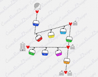 Skyliner Map PNG: Transparent Background (Digital Download)