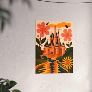 Magic Kingdom Poster | Cinderella Castle Print | Disney Parks Digital Download | Theme Park Downloadable Wall Art