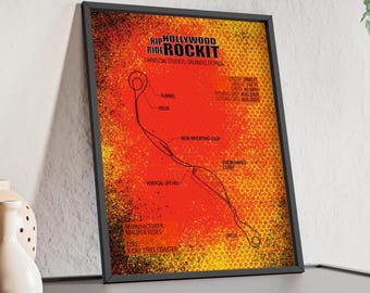 Hollywood Rip Ride Rockit Roller Coaster Poster | Universal Studios Orlando Wall Art (Digital Download)