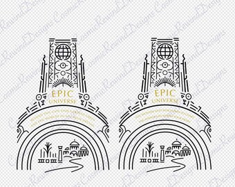 Epic Universe PNG | Celestial Park Epic Portal PNG | Universal Studios Print | Universal Park Digital Download