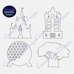 4 Parques | Magic Kingdom png | Epcot png | Hollywood Studios png | Animal Kingdom png | Download PNG | arte digital