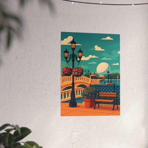 Epcot World Showcase Poster | Spaceship Earth Print | Epcot PNG | Disney Park Digital Download | Theme Park Wall Art