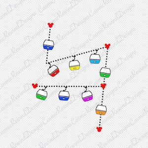 Skyliner Map PNG: Transparent Background (Digital Download)