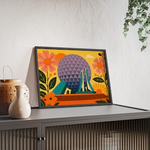 Epcot Spaceship Earth Poster | Epcot Digital Art | Disney Parks Downloadable Print | Theme Park Wall Art