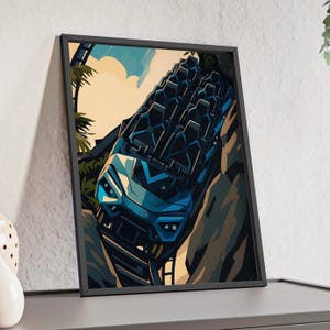 Velocicoaster Poster | Universal Islands of Adventure Print | Universal Orlando Art | Theme Park Roller Coaster Digital Download
