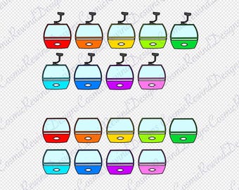Skyliner PNG | Skyliner Icons Digital Download | Disney Parks Inspired Transportation Clipart Icons