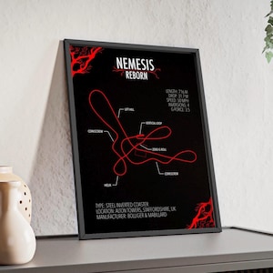Nemesis Reborn Poster | Alton Towers Roller Coaster Print | Track Layout Poster | Digital Download