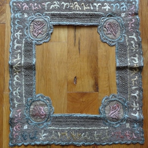 Antique Ottoman silk embroidery with metal thread