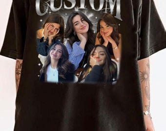 Custom Bootleg Girlfriend Shirt, Boyfriend Shirt,Custom Image Wife Tee,Bachelorette Shirt ,Personalized Bootleg Birthday Gift,Valentine Gift