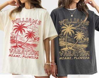 Camisetas personalizadas para vacaciones familiares, camisetas de viaje familiar, camisetas familiares para viajes a la playa, camisetas a juego para vacaciones de primos, regalos de viaje, camisetas a juego para viajes