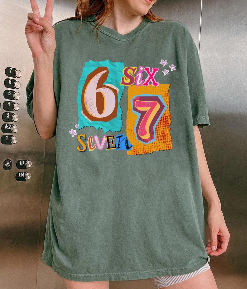 67 Six Seven Shirts, Matching Funny T-shirt, Funny Number 67 Meme Tee, 67 Sweatshirt, Six Seven Trend Tee, Six Seven Meme Shirt image 2