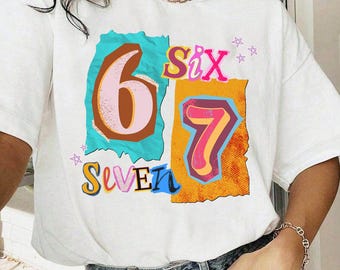 Chemises Six Seven 67, T-shirt amusant assorti, T-shirt meme numéro 67 amusant, Sweat-shirt 67, T-shirt tendance Six Seven, T-shirt Six Seven Meme