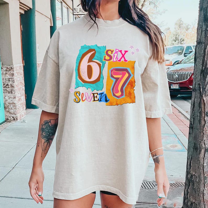 67 Six Seven Shirts, Matching Funny T-shirt, Funny Number 67 Meme Tee, 67 Sweatshirt, Six Seven Trend Tee, Six Seven Meme Shirt image 3