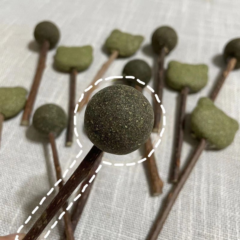 Catnip Lollipops Cat Chew Toys Treat Catnip Grass Lollipop Natural