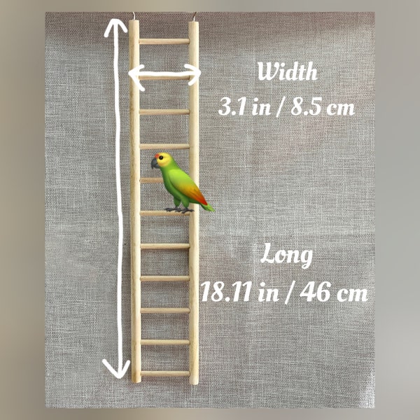 18 In Naturholz Papagei Rampenleiter / Wellensittich Papageien Hartholz Brücke / Haken Leiter / Hängende Haustier Spielzeug / Hölzerne Heimtierbedarf