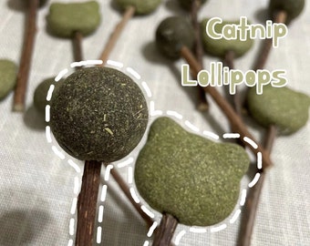 Catnip Lollipops | Cat Chew Toys Treat | Catnip Grass Lollipop | Natural CatnipToy | Cat, Kitten Chew Toy