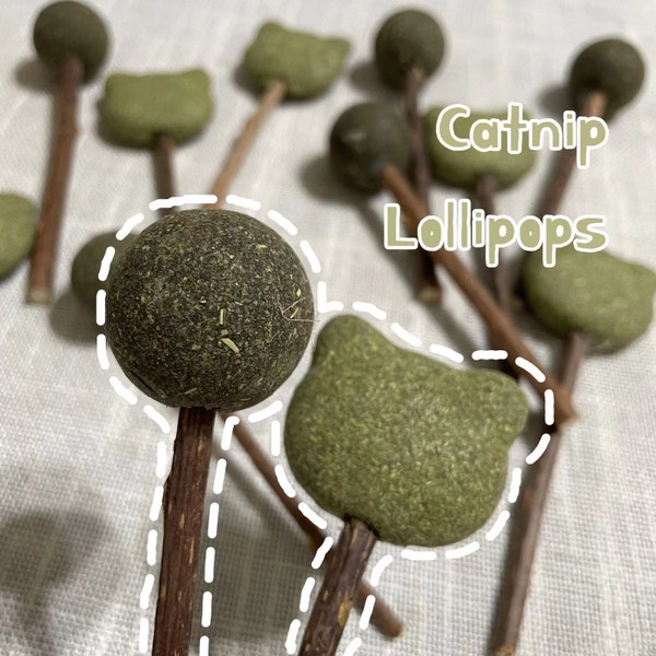 Catnip Lollipops | Cat Chew Toys Treat | Catnip Grass Lollipop | Natural CatnipToy | Cat, Kitten Chew Toy