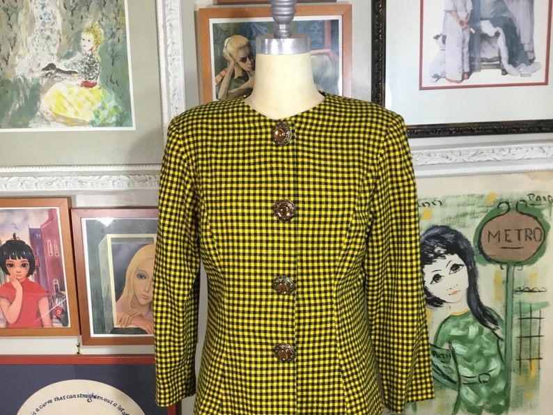 Vintage 1980s Womens 2 Piece Checked Suit image 1