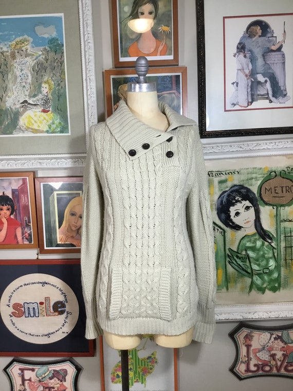 Daddy’s Money 1970’s Women’s Cable Knit Sweater - image 2