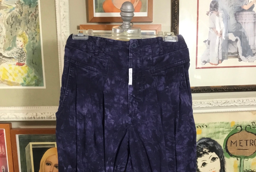 Z. Cavaricci 1980s Mens Blue Acid Wash Cotton Pants Etsy