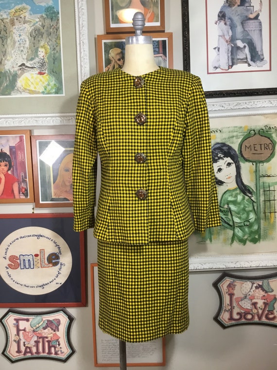 Vintage 1980’s Women’s 2 Piece Checked Suit - image 2