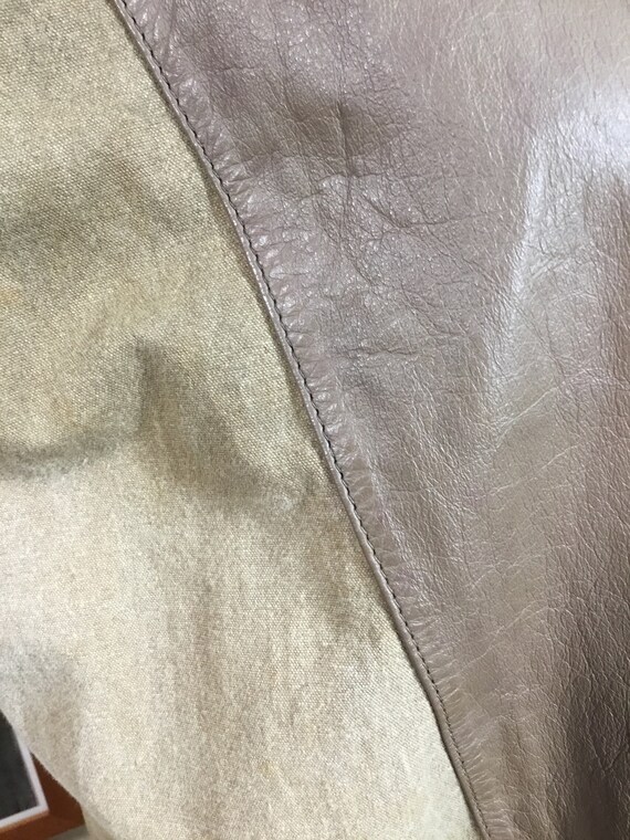 Avanti 1980’s Men’s Leather & Canvas Vest - image 5