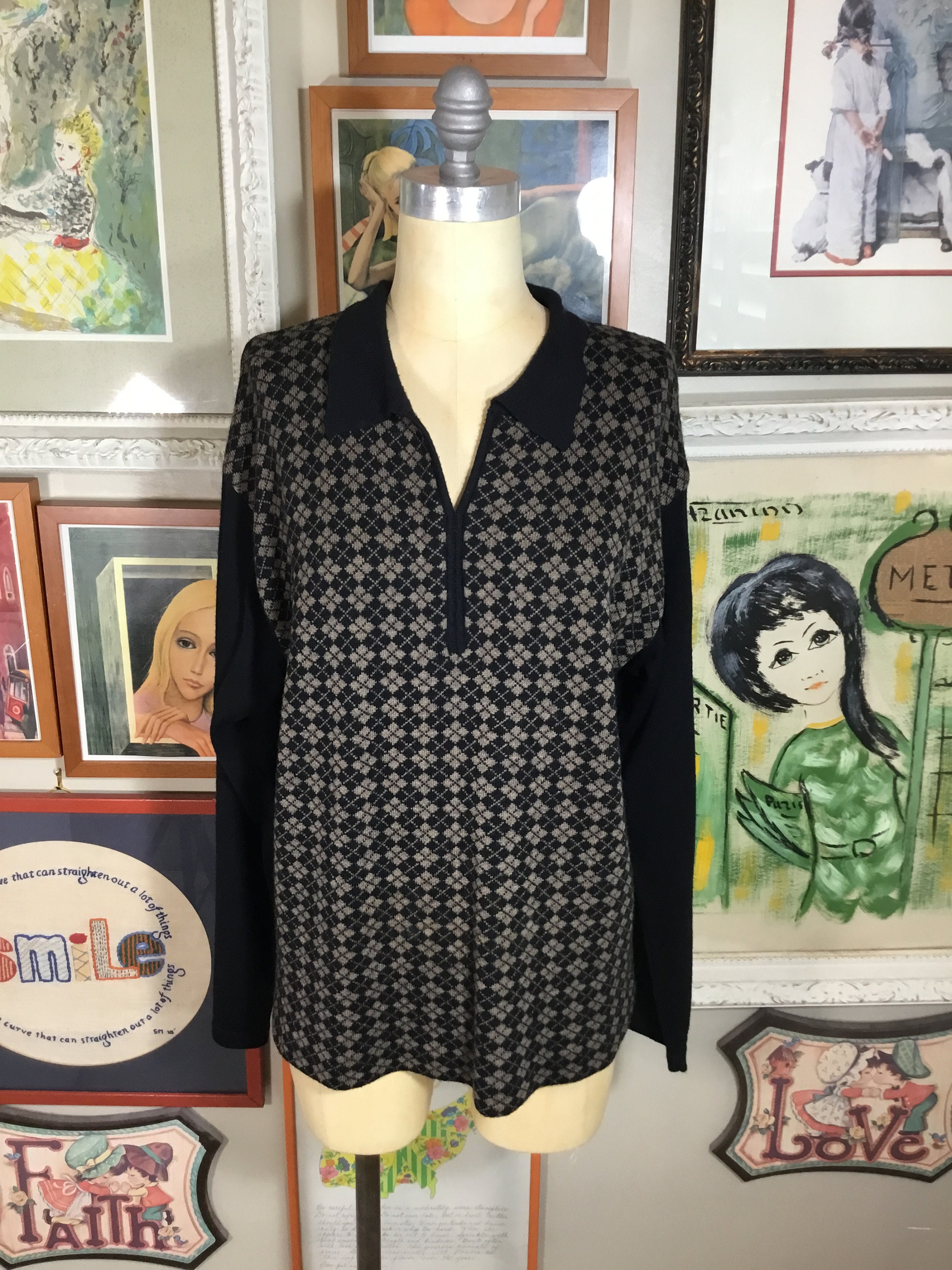 Le Collezioni Structure 1980's Men's Pullover Sweater - Etsy