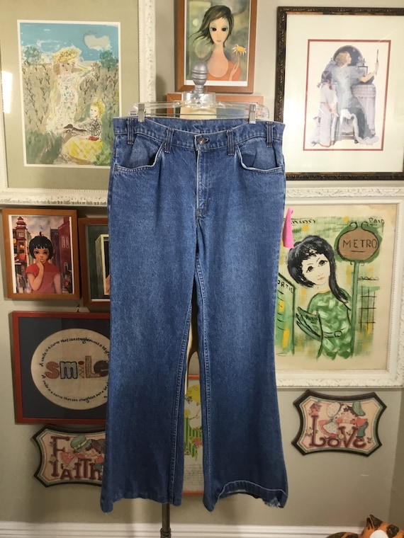 Levis 1970’s Orange Label Bell Bottom Jeans - image 2