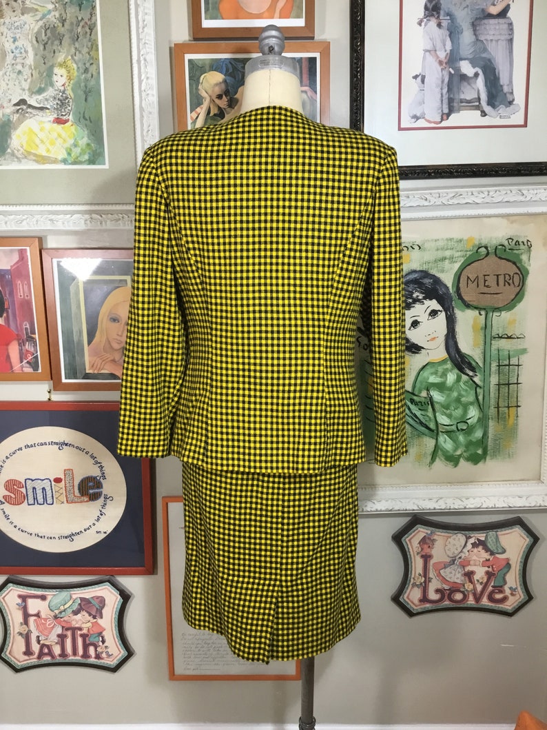 Vintage 1980s Womens 2 Piece Checked Suit image 3
