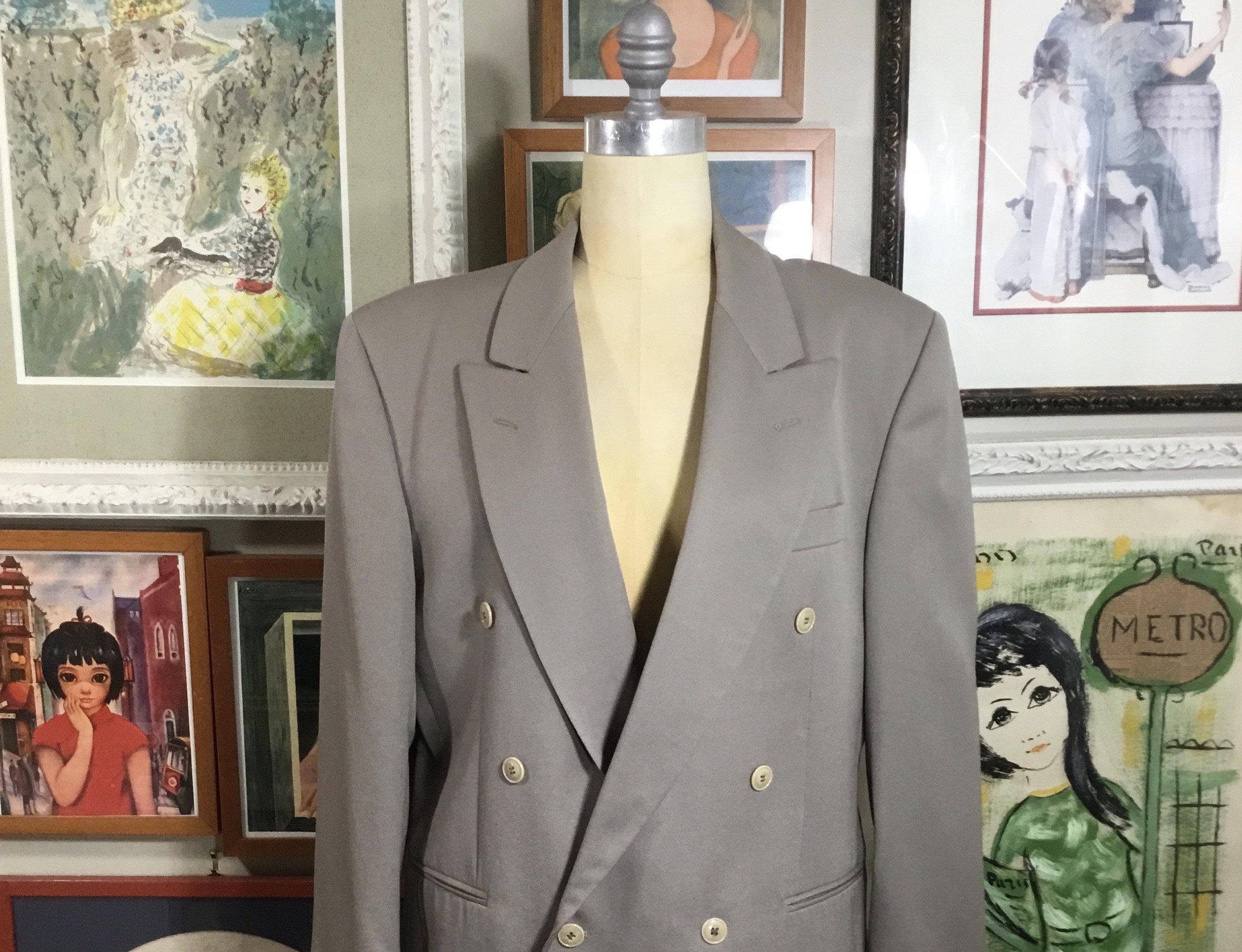 予約販売 Men's 1980's Italy Balestro Giorgio Double Etsy - Suit Breasted スーツ
