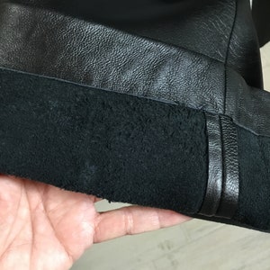 1980s Black Leather Pants image 4