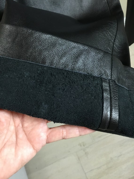 1980’s Black Leather Pants - image 4