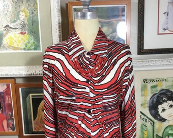 Rene Rene 1980’s Abstract Print Blouse