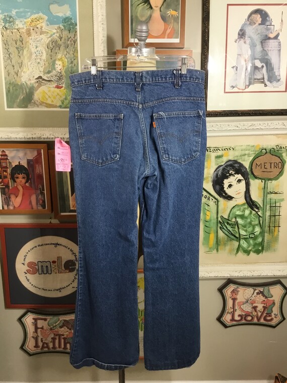Levis 1970’s Orange Label Bell Bottom Jeans - image 3
