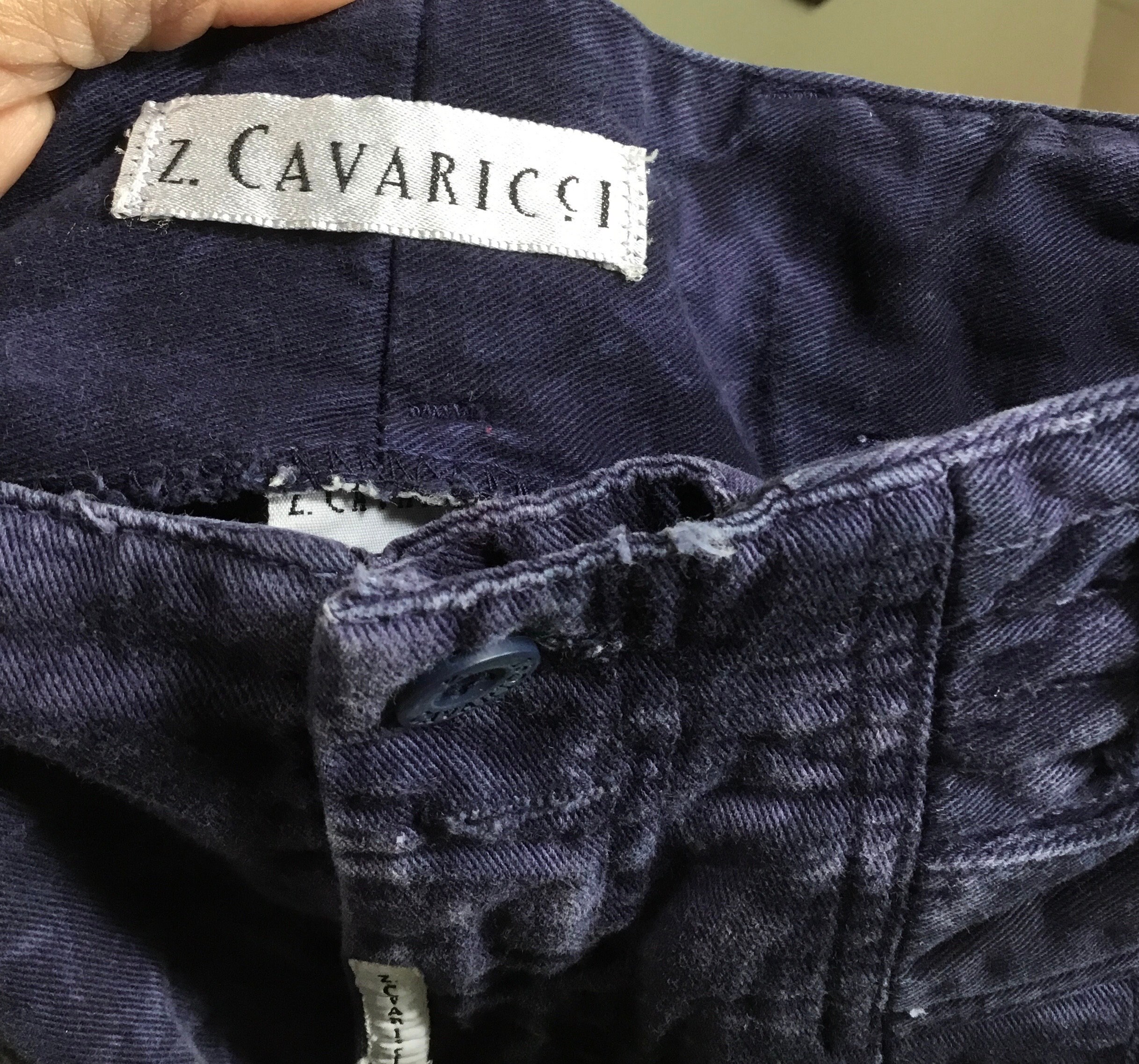 Z. Cavaricci 1980s Mens Blue Acid Wash Cotton Pants Etsy