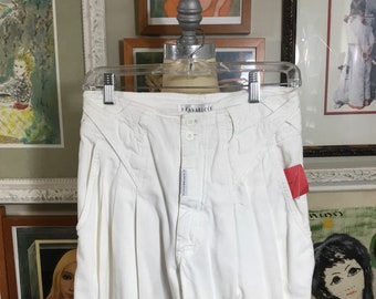 Z. Cavaricci 1980’s Men’s White Pleated Jeans