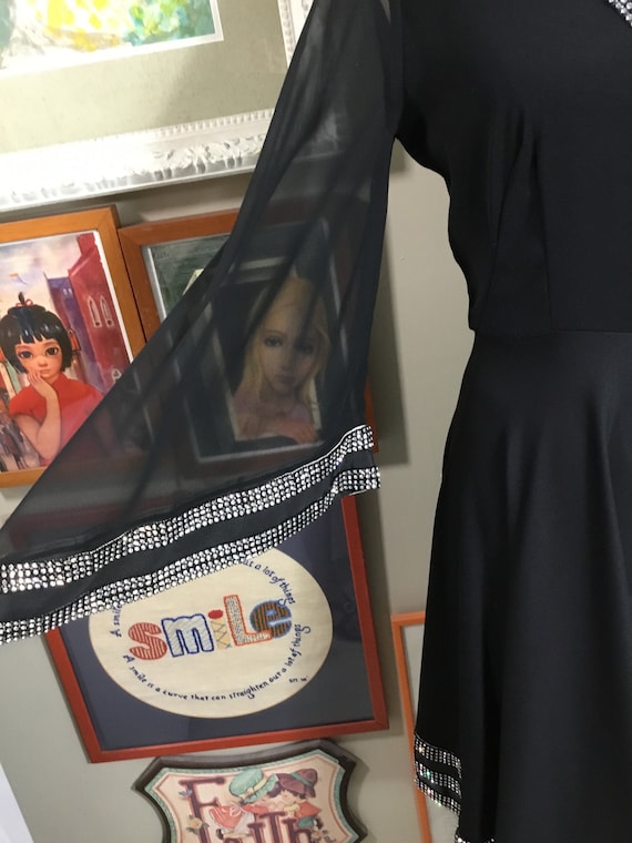 1970’s Black with Ball Room Dress - image 7