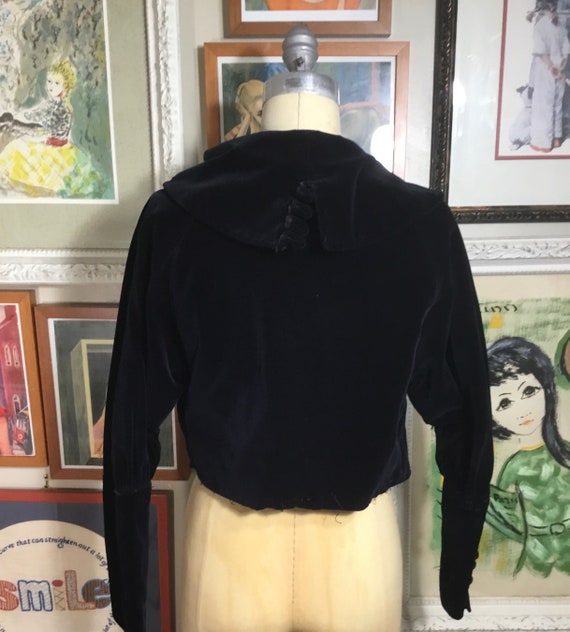 Victorian Black Velvet Jacket - image 3