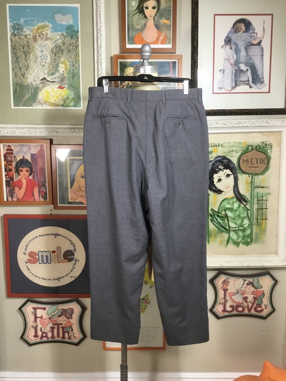 Joseph & Feiss International 1970’s Men’s Gray Tr… - image 3